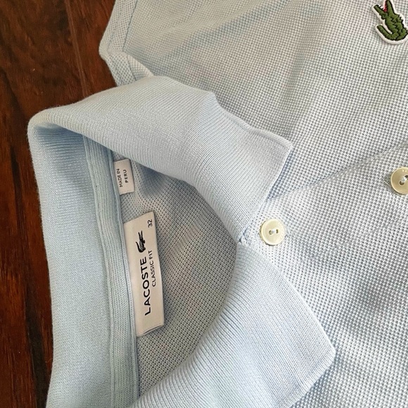 Lacoste Polo Classic Fit - Light Blue, Size 32 (XS) - Picture 5 of 7